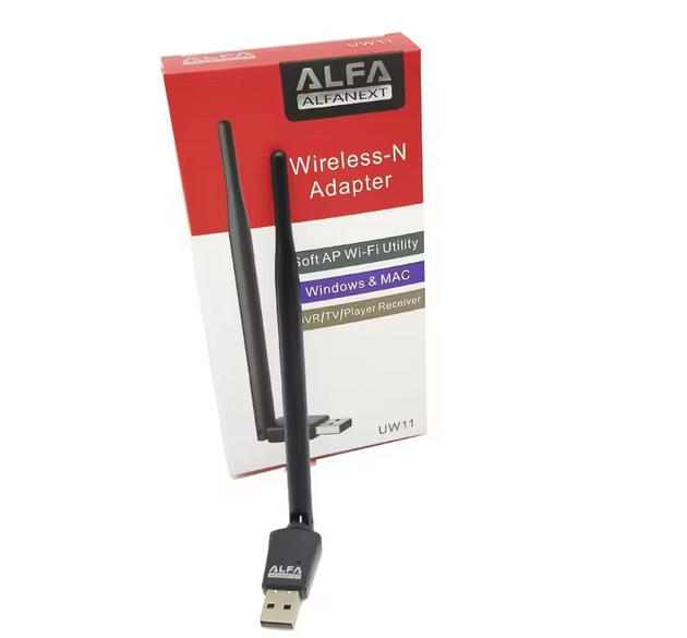 UW11 Alfa Net Wireless-N USB WiFi Adapter with Antenna
