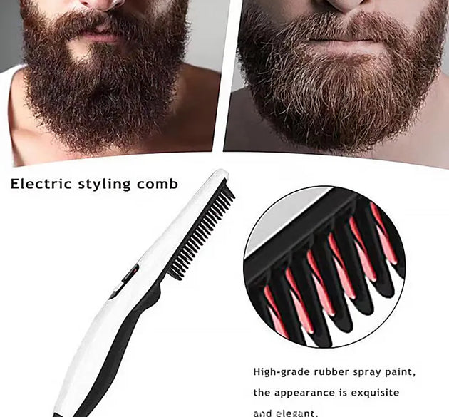 Rechargeable Hair Curler Beard Shawl Comb Multi functional Hair Straightener Comb