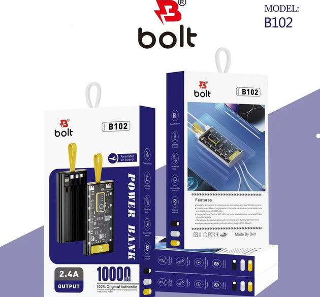 Bolt Power Bank B102 High-Capacity Portable Charger