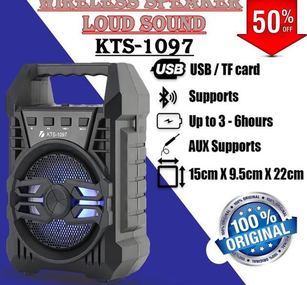 Professional Rechargeable Bluetooth 3.1 Speaker with RGB Light & FM Radio