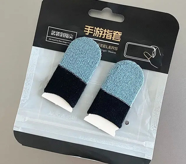 Pair of Gaming Finger Sleeves Sweat Proof Breathable Thumb Sleeves