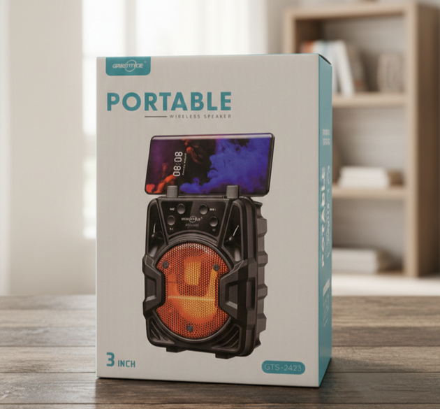Greatnice GTS-2423 Portable Wireless Speaker With Clear Sound And Stylish Compact Design