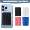 Phone holder with various suction cup designs on a white background