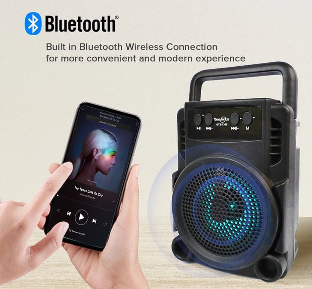 GTS-1360 Wireless Portable Speaker – Extra Bass & Long Battery Life