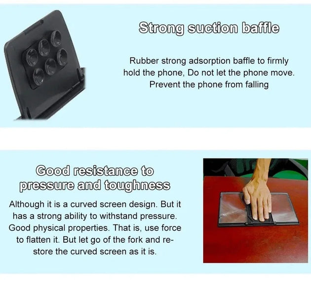 12-Inch Mobile Screen Magnifier – HD Phone Display Amplifier for Movies & Gaming