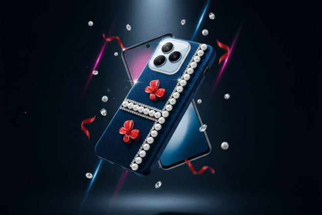 Glam Pearl Butterfly Glitter Phone Case