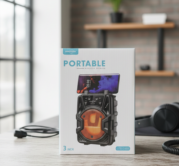 Greatnice GTS-2423 Portable Wireless Speaker With Clear Sound And Stylish Compact Design
