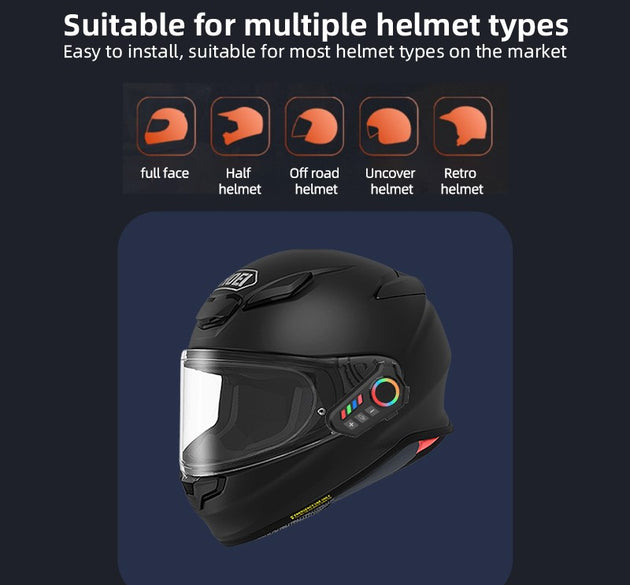 Helmet Wireless Earphone K06A Bluetooth Helmet Intercom Headset