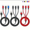 3-In-1 Charging Cable Durable Aluminum Alloy Strong Build Reliable Utility Perfect Choice