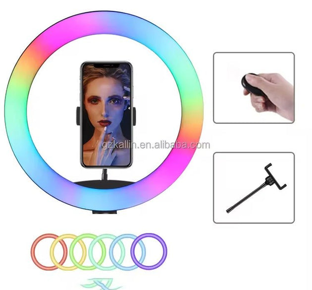 MJ33 RGB LED Soft Ring Light Providing Bright Illumination With Adjustable Colors