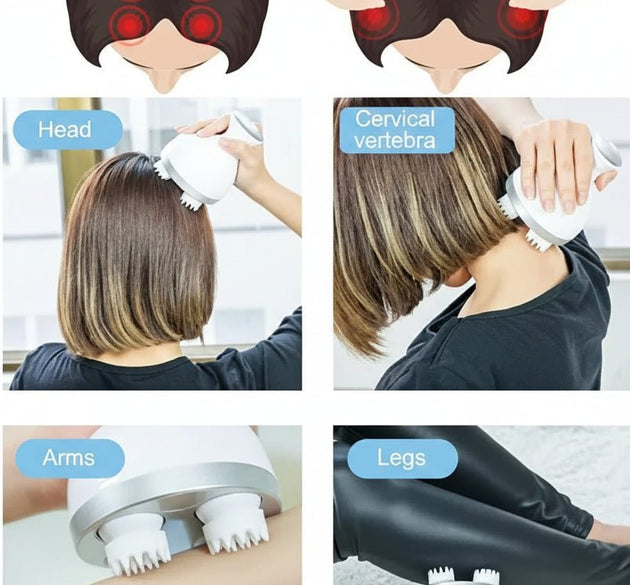Electric Scalp Massager 4 Tissue Kneading Nodes