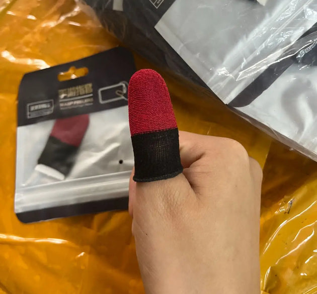 Pair of Gaming Finger Sleeves Sweat Proof Breathable Thumb Sleeves