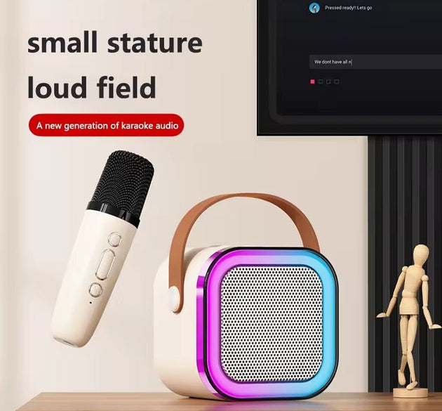 K12 Portable Bluetooth Speaker with Wireless Mic | RGB LED Lights