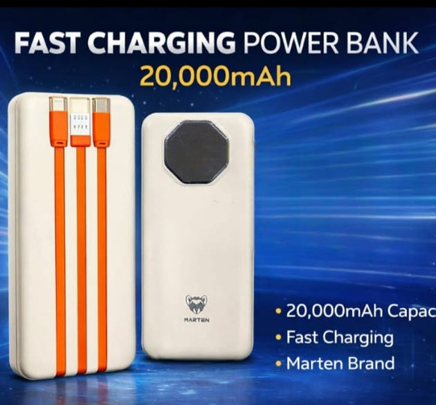 Marten Fast Charging Power Bank 20,000 mAh