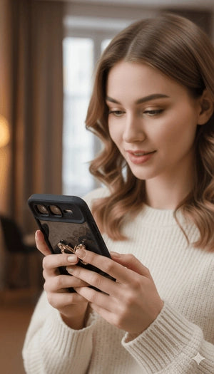 Elegant Glow Butterfly Back Case