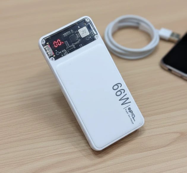 66W Transparent Digital Display Power Bank 20,000 mAh Ultra-Fast Charge