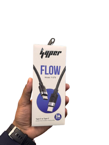 Hyper FLOW Type-C to Type-C Fast Charging Cable Nylon Braided